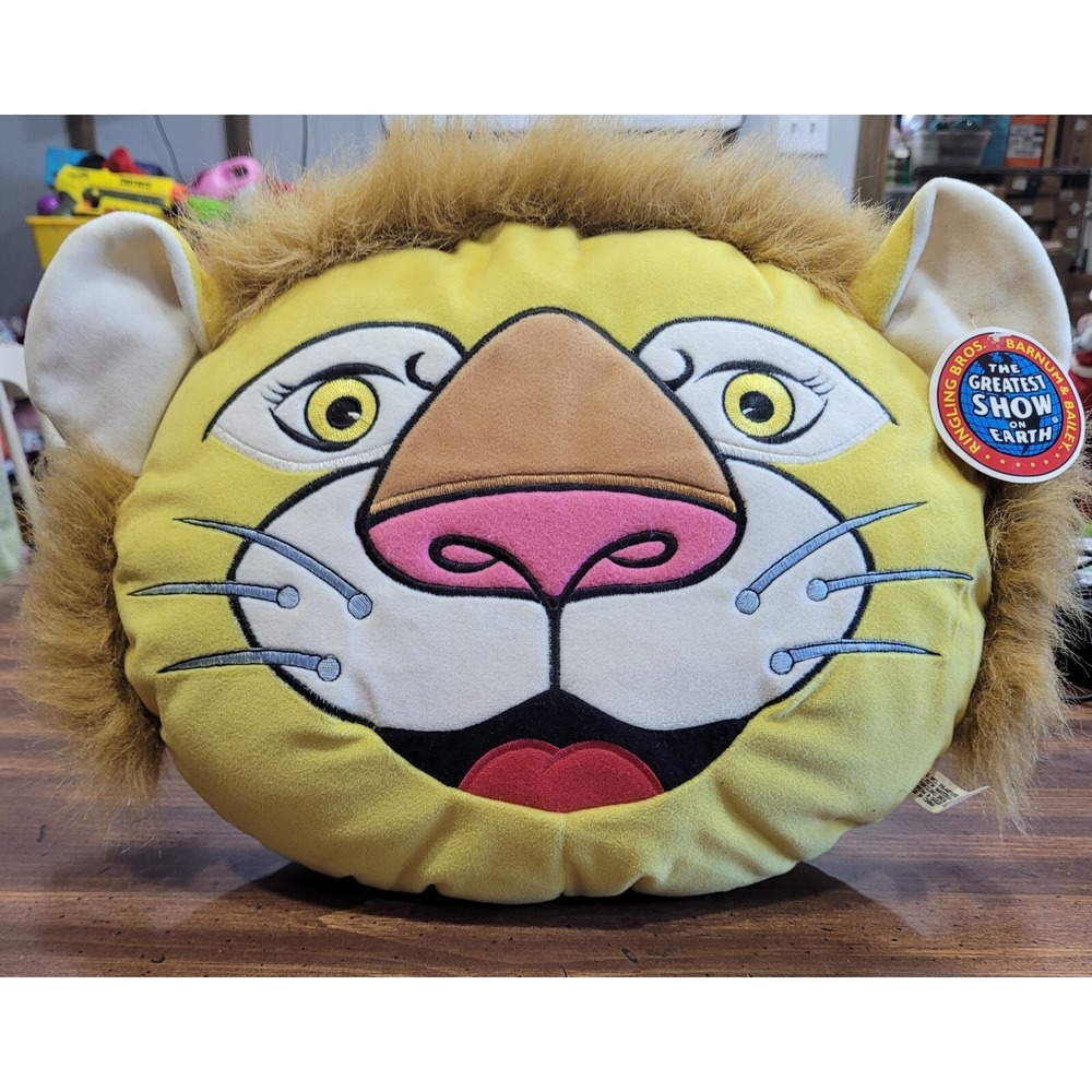 Ringling Brothers and Barnum & Bailey Circus Lion Pillow Head Rare 16"